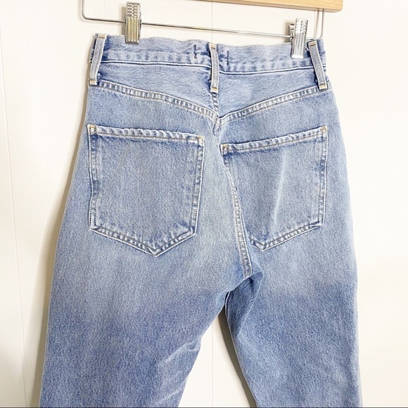 Agolde Jeans Riley High Rise Straight leg Crop Jeans in Endeavor 23 - Picture 7 of 10